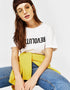 Ecologically grown cotton T-shirt with slogan