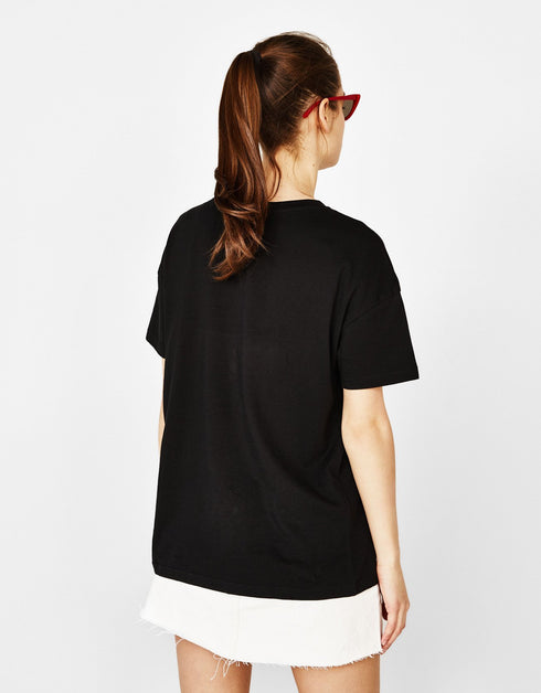 Cotton T-shirt with slogan